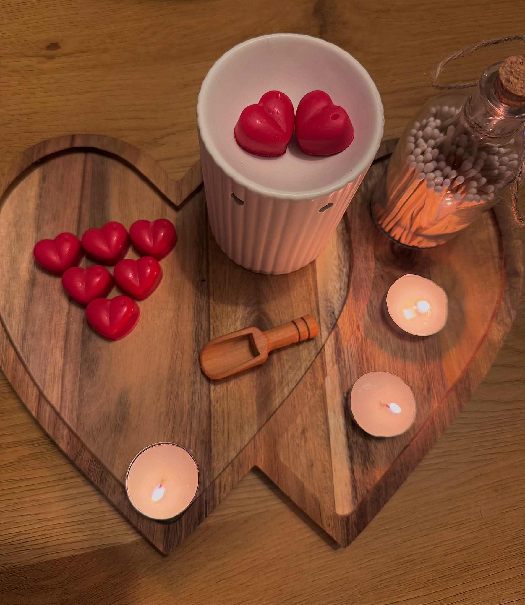 valentines 5pk heart wax melts